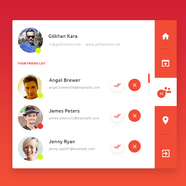 Free Creative ProfileBox UI Template