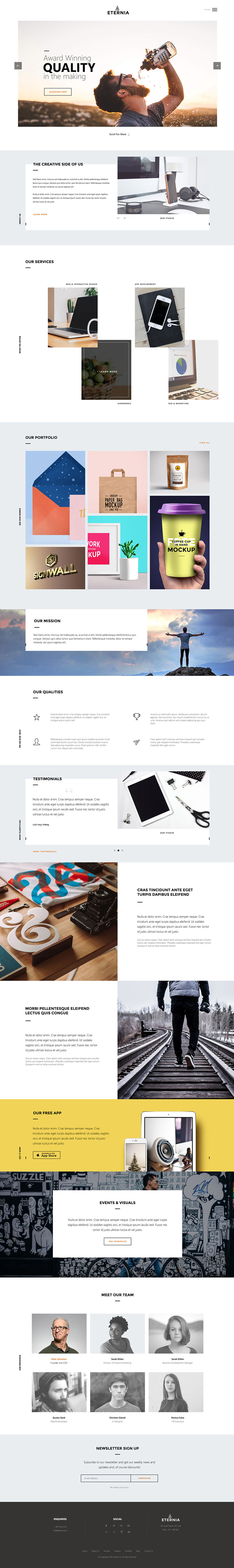 ETERNIA: Multipurpose Website Template PSD