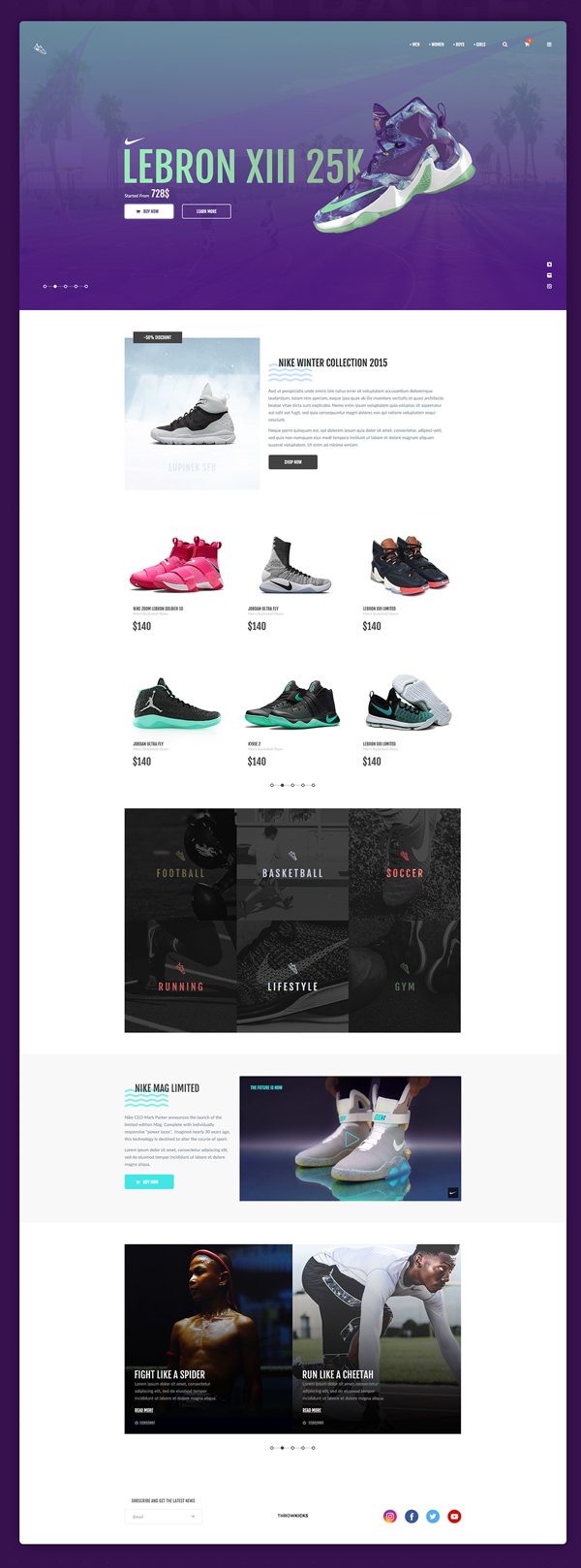 ThrowSneaks – Free Simple Shopping Template PSD