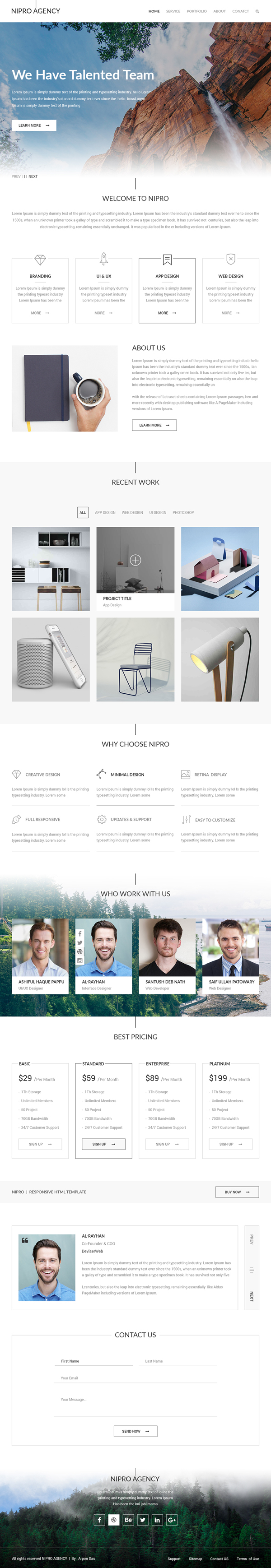 Nipro Agency Free PSD Template