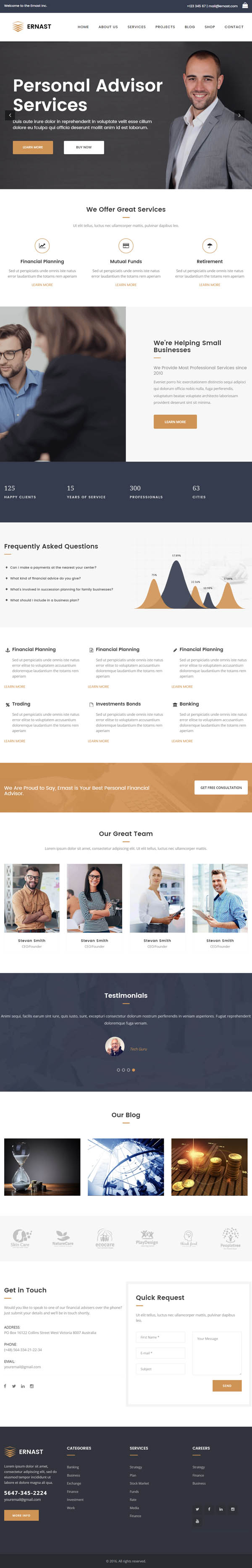 Ernast – Business & Finance Theme