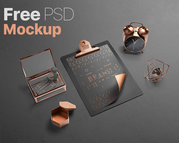 Free PSD Mockup Branding Scene