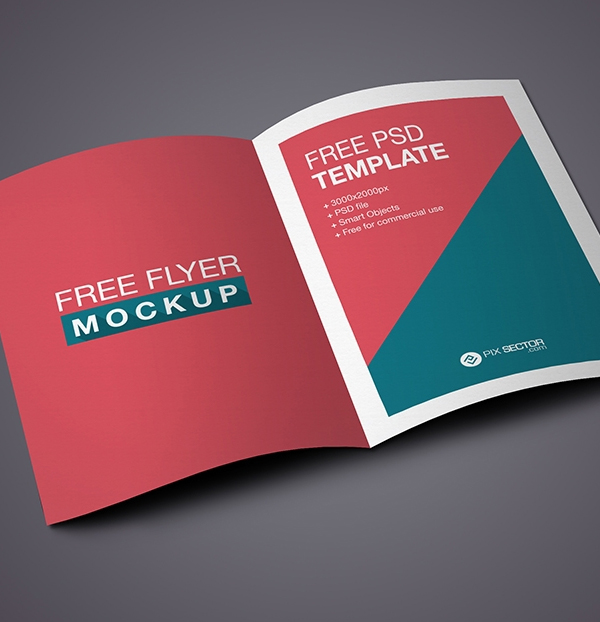 Free Flyer / Bifold Brochure Mockup PSD