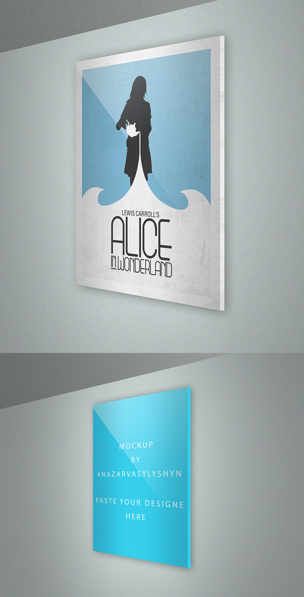 Free Realistic Poster Mockup PSD