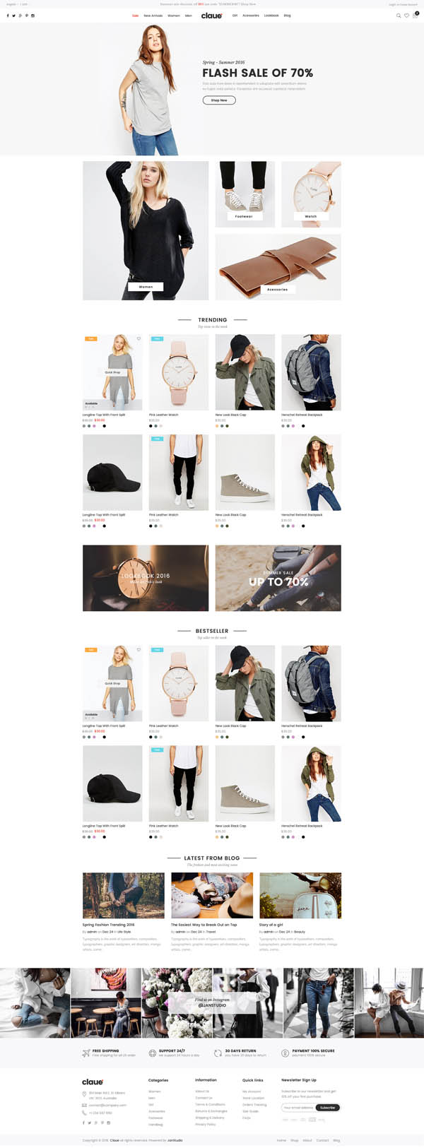 Claue : Clean, Minimal WooCommerce Theme