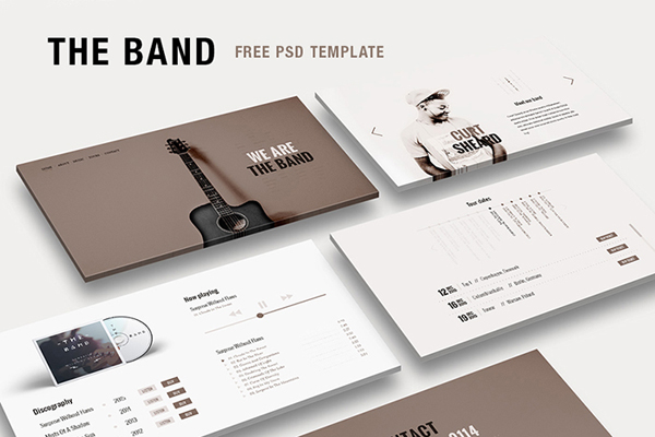 Free Music Band PSD Template