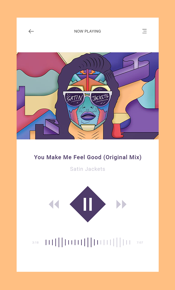 Free Music player PSD UI