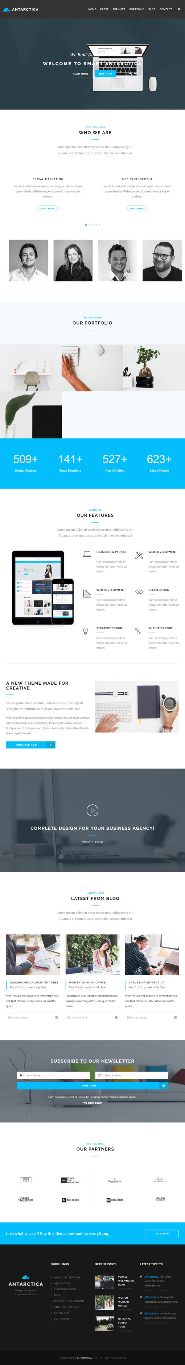 Antarctica - Business Portfolio WordPress Theme