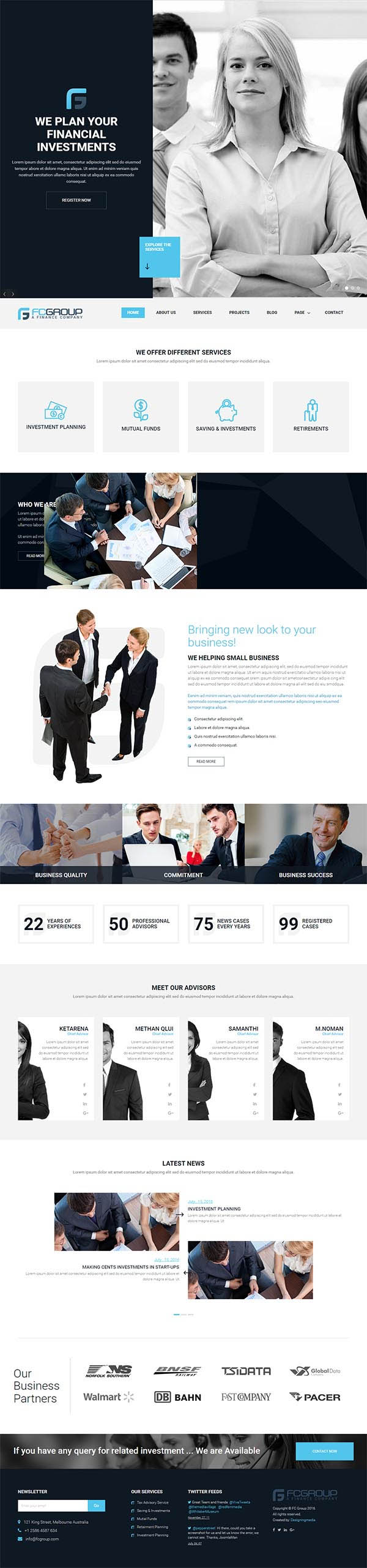 Finance Group : Corporate WordPress Theme