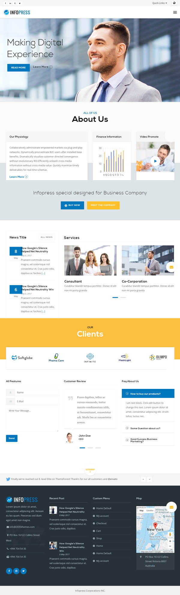 Infopress Multi-Purpose Business WordPress Theme