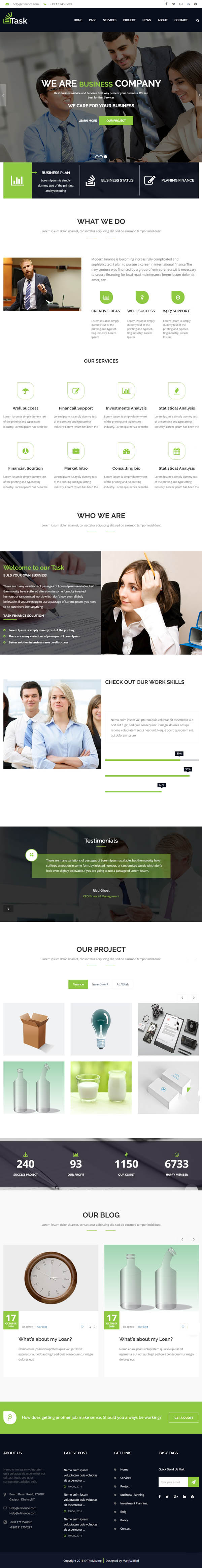 Task : Business & Corporate WordPress Theme!