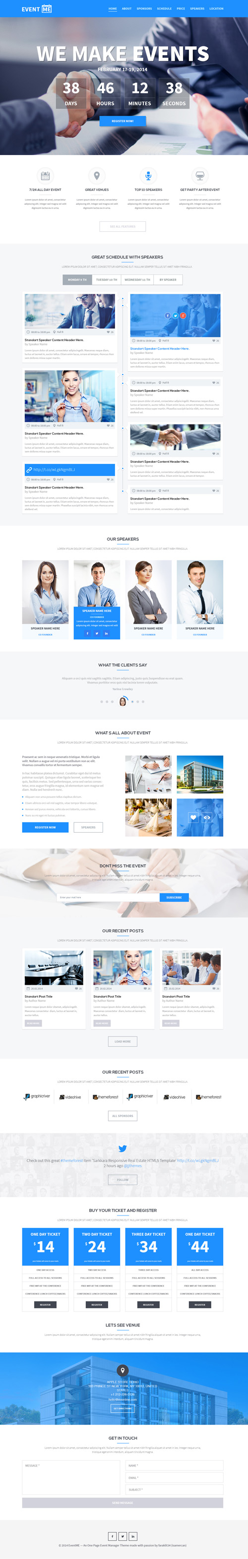 EventME-One Page Event Manager Theme