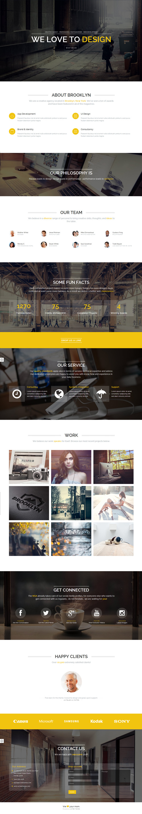 Brooklyn - Creative Portfolio Page HTML Template