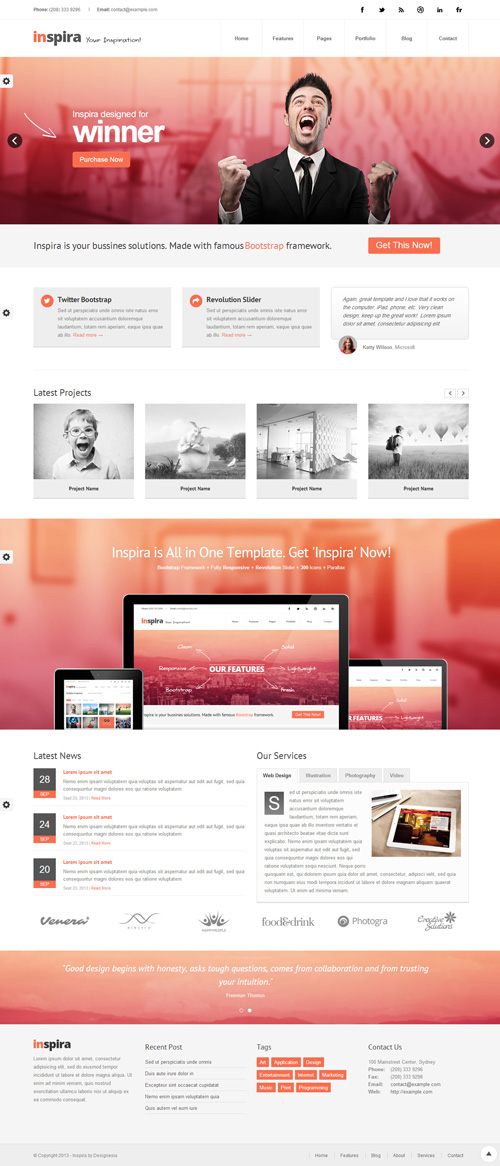 Inspira - Responsive HTML 5 Website Template