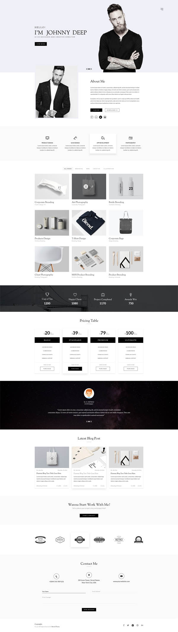 Maxive Multi-Purpose Minimal Agency, Personal, Photography, Portfolio PSD Template