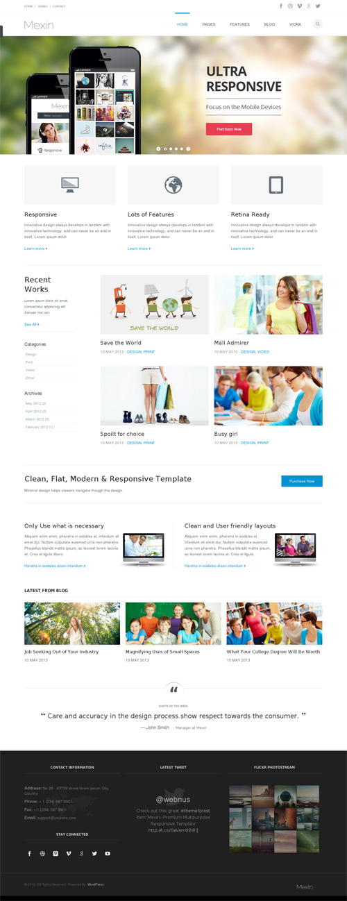 Mexin - Premium Multipurpose Responsive Template