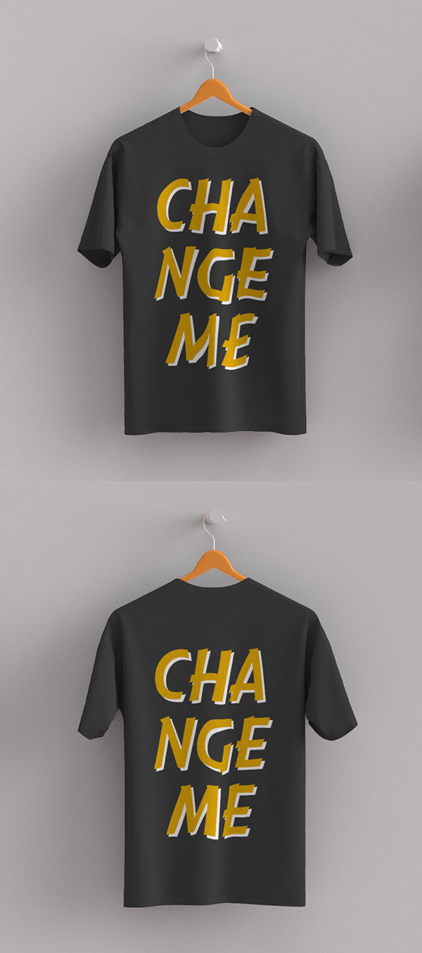 Free T-shirt Front / Back Mockup PSD