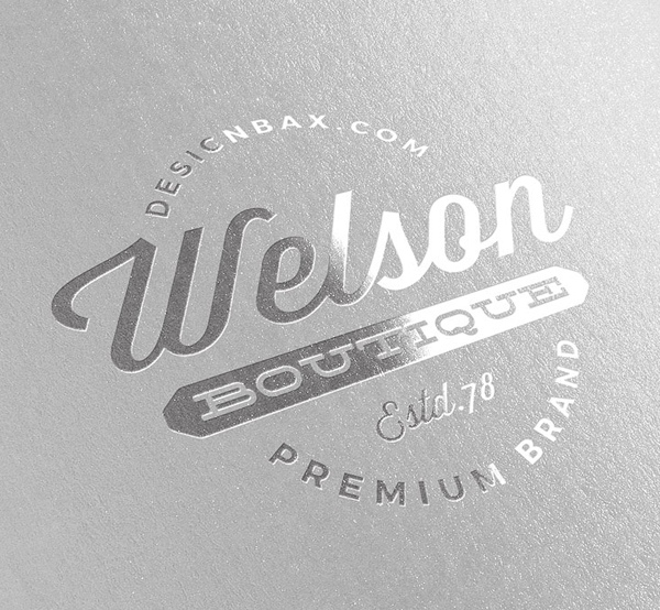 Free Metallic Silver Logo Mockup