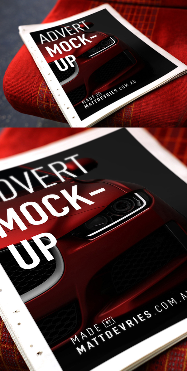 Free Smart Newspaper Advertising PSD Mockup