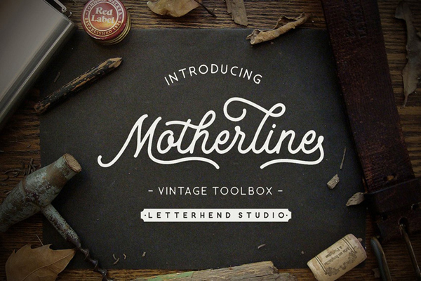 Motherline Vintage Font