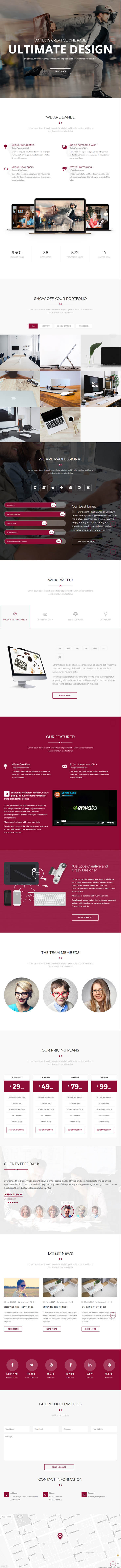 DANEE - Onepage WordPress Theme