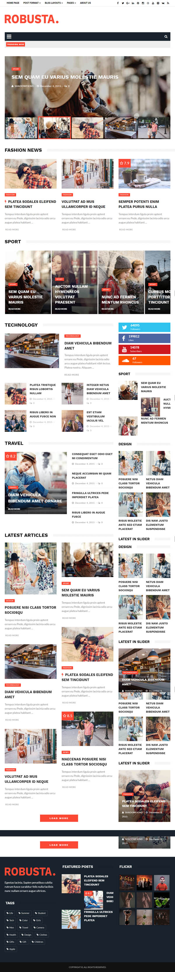 Robusta - Responsive WordPress Magazine and Blog Theme