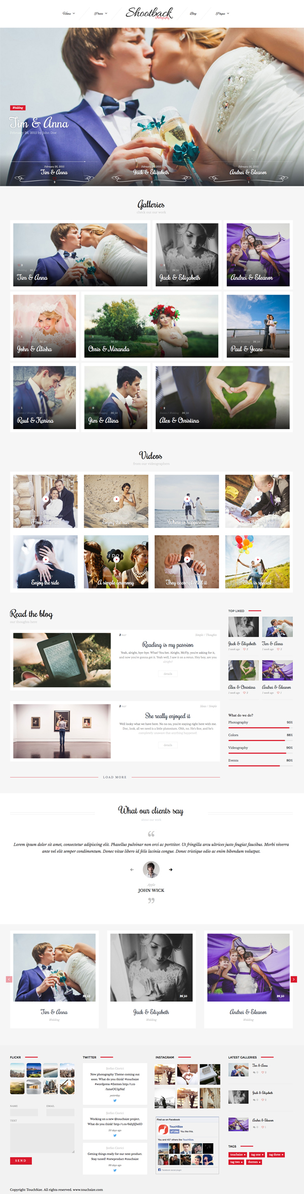 Shootback - Retina Photography WordPress Theme