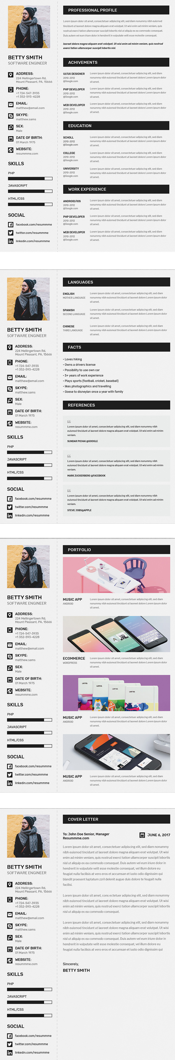 Minimal Free Resume Template