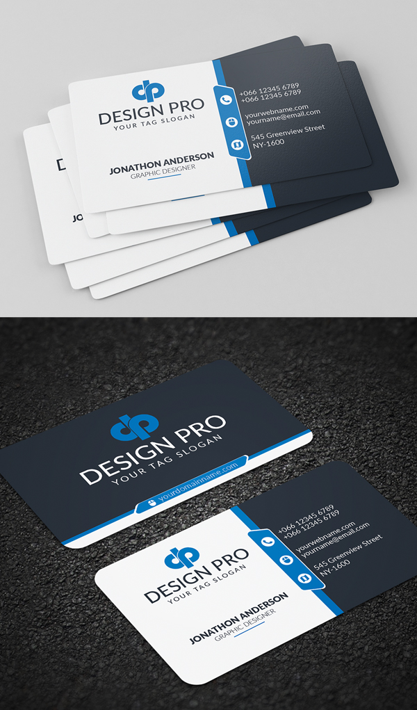 26 Modern Free Business Cards PSD Templates - 17