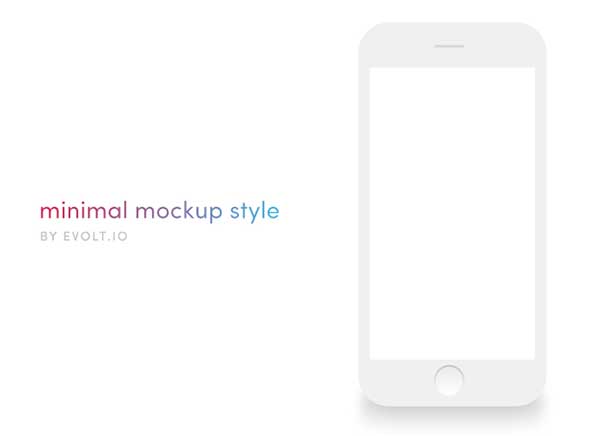 Minimal Flat iPhone 6S Mockup Vector