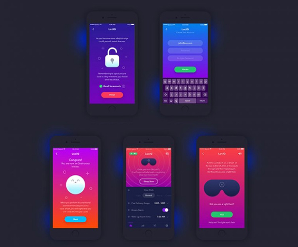 Free Flat iPhone App UI Design Screen Mockup PSD