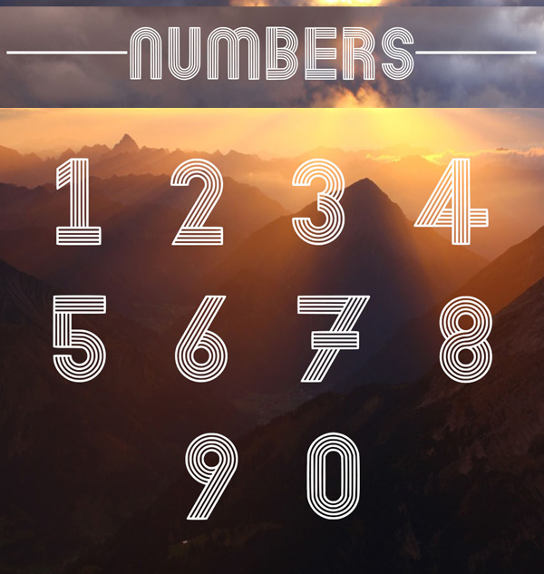 Dubline Font Numbers