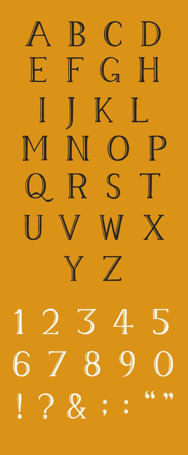 Memory Font Letters