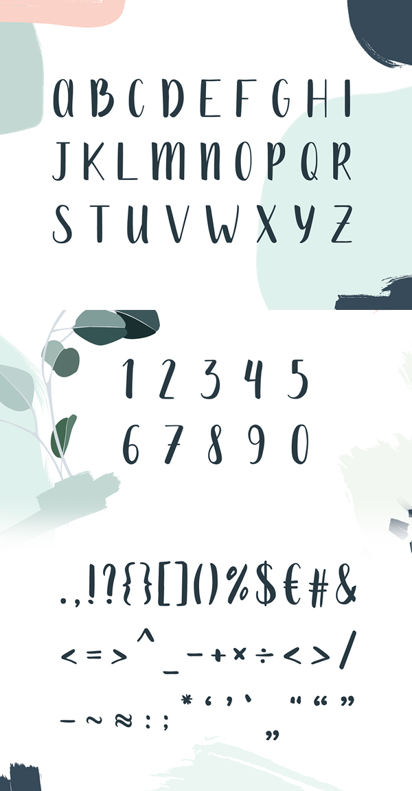 Mona Handdrawn Font Letters