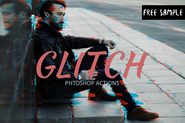 Download Free Glitch Effect Photoshop Action