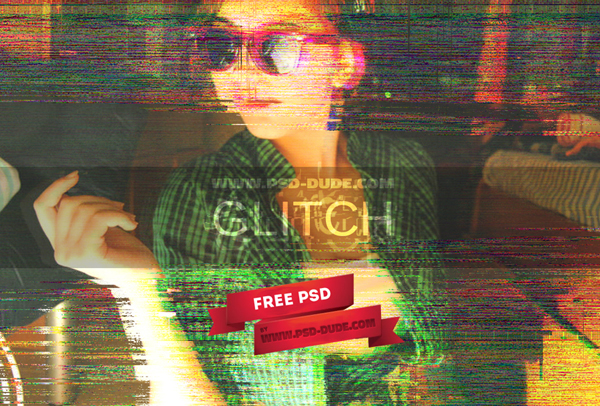 Free Glitch VHS Tape Photoshop Generator