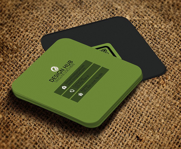 Square Business Card Design Template