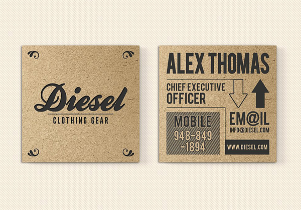 Mini Iconic Kraft Paper Business Card