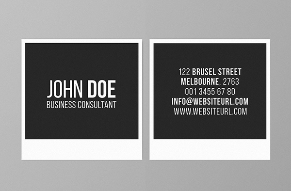 Square Photography Business Card Template