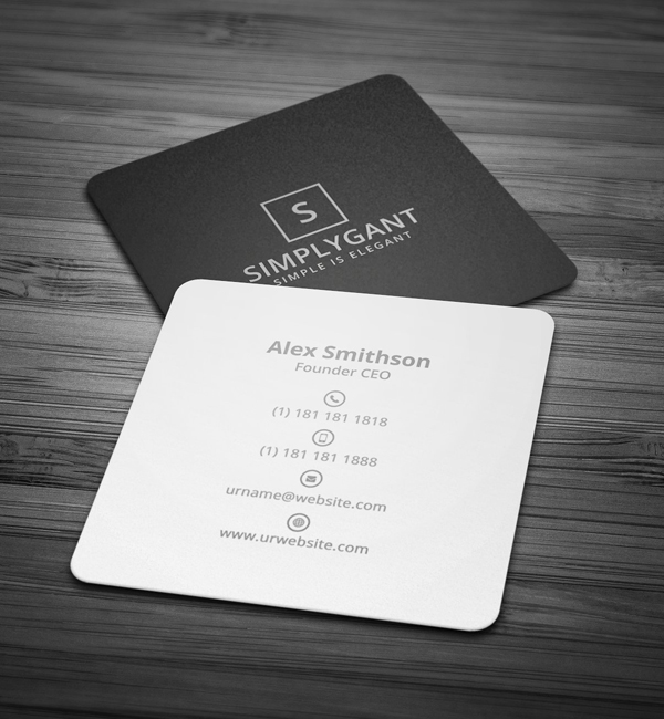 Mini Square Minimal Business Card