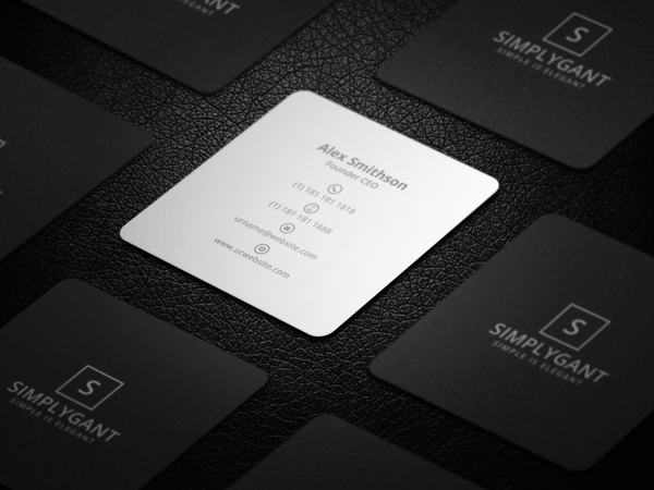 Mini Square Minimal Business Card