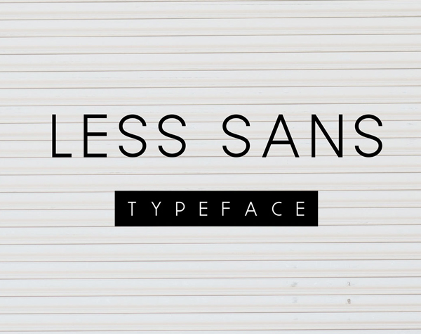 Less Sans Minimal Free Font