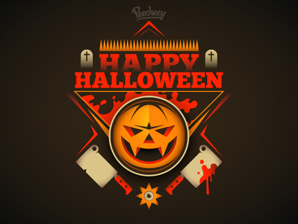 Free Scary Halloween Illustration Vector