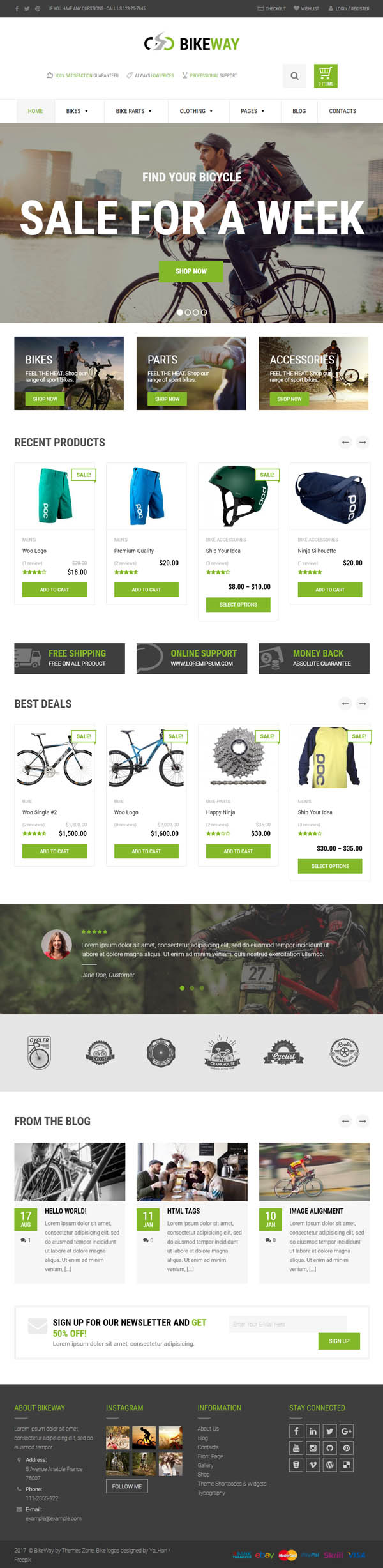 Bikeway – Sport Shop WooCommerce Theme