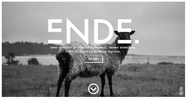 Ende Full Screen Photo website