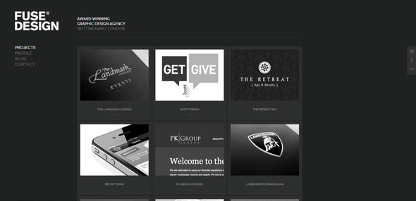 Fuse Design Monochrome website