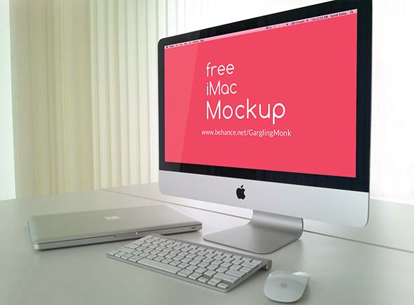  Free IMac Mockup PSD