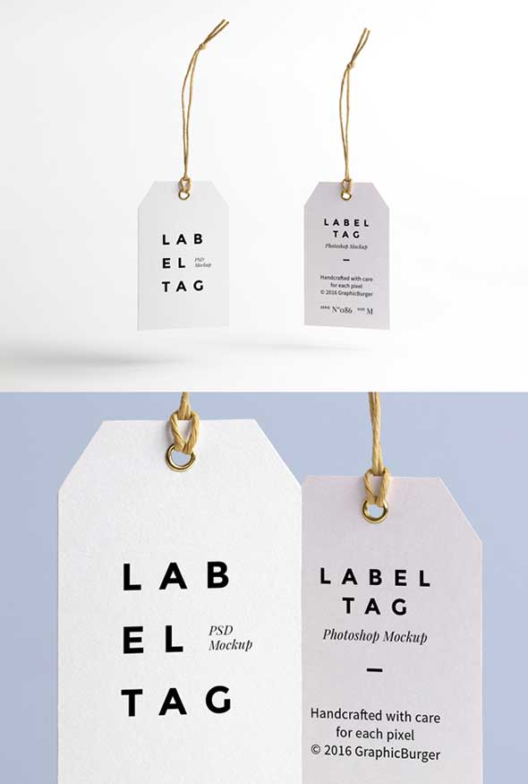 24 Label Tag PSD MockUp