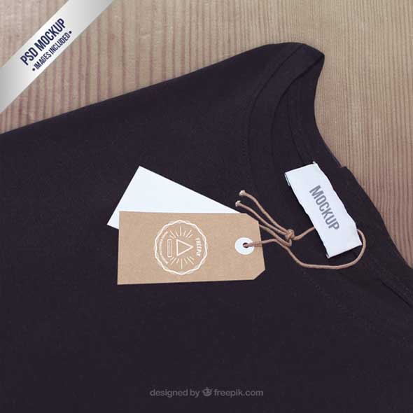 30 T-shirt label mockup