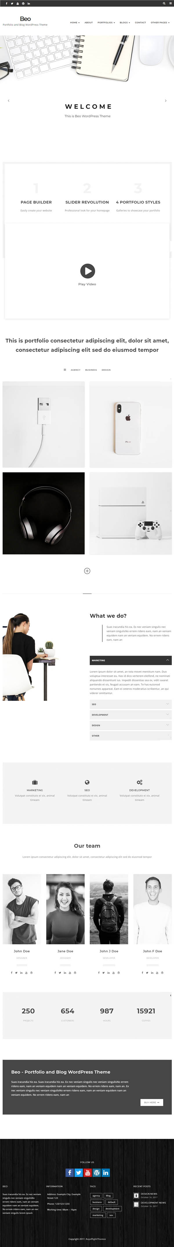 Beo - Portfolio and Blog WordPress Theme